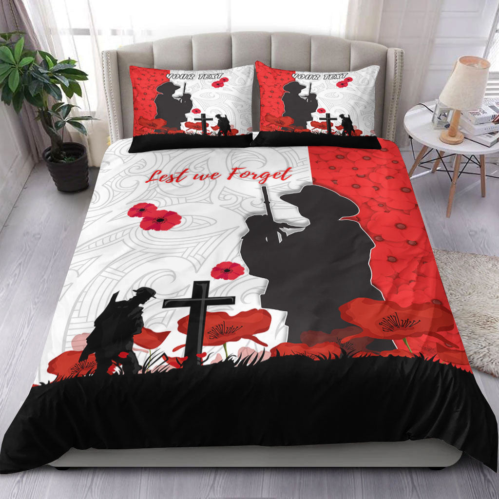 VibeHoodie Bedding Set - (Custom) New Zealand ANZAC Lest We Forget Bedding Set LT10 - Vibe Hoodie Shop