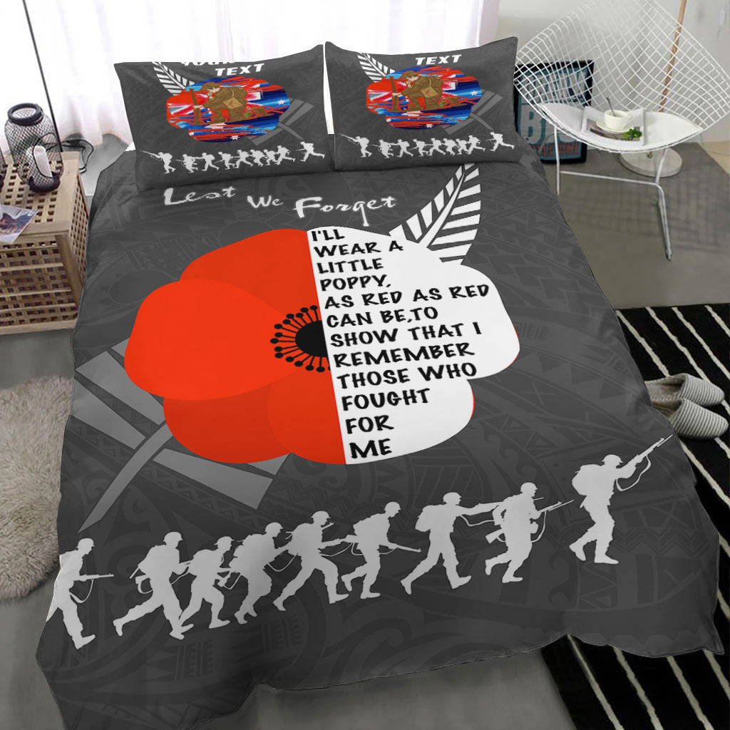 VibeHoodie Bedding Set - (Custom) New Zealand ANZAC Red Poopy Bedding Set LT10 - Vibe Hoodie Shop