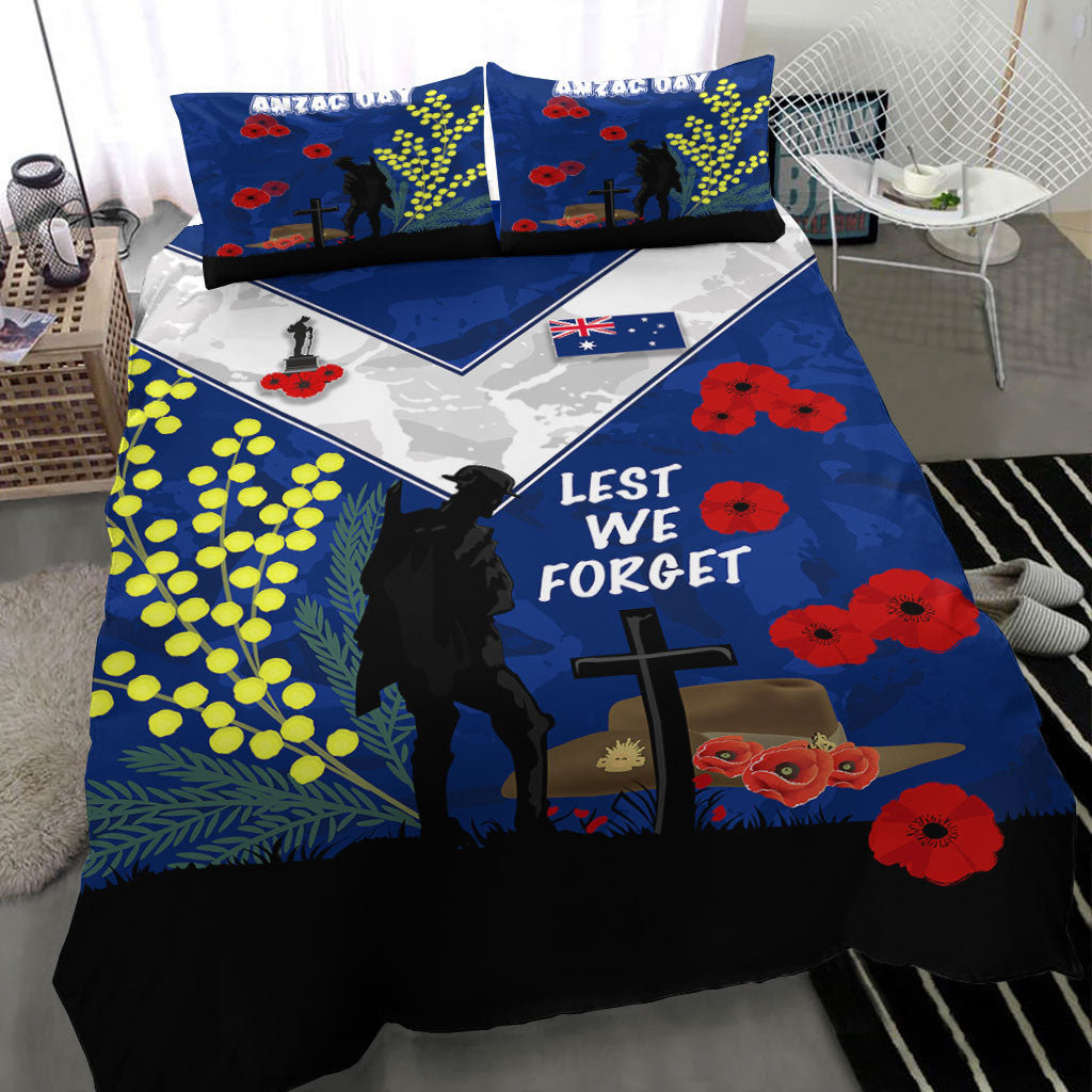 VibeHoodie Bedding Set - Australia ANZAC Lest We Forget 2022 Bedding Set LT10 - Vibe Hoodie Shop