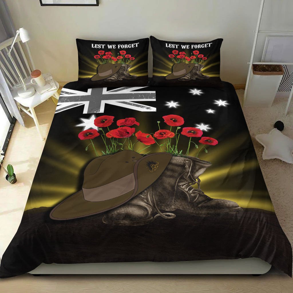 VibeHoodie Bedding Set - ANZAC Day Hat and Boots Bedding Set LT10 - Vibe Hoodie Shop
