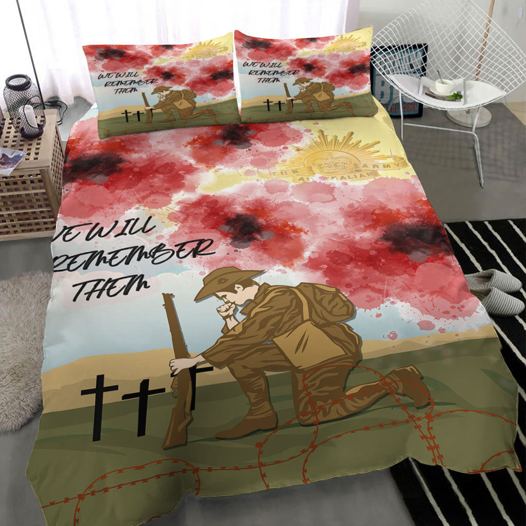 VibeHoodie Bedding Set - ANZAC We Will Remember Them Bedding Set LT10 - Vibe Hoodie Shop