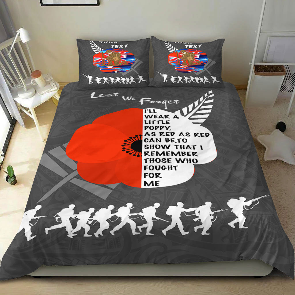 VibeHoodie Bedding Set - (Custom) New Zealand ANZAC Red Poopy Bedding Set LT10 - Vibe Hoodie Shop