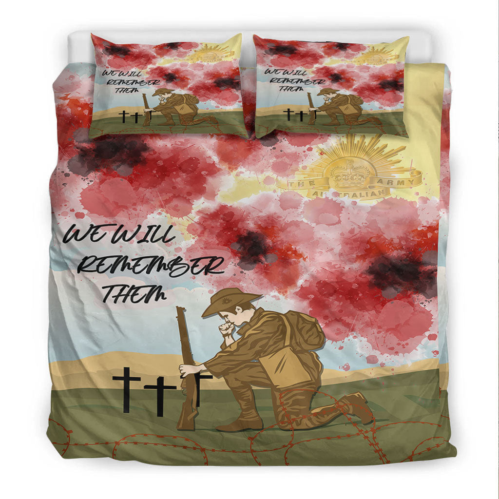 VibeHoodie Bedding Set - ANZAC We Will Remember Them Bedding Set LT10 - Vibe Hoodie Shop
