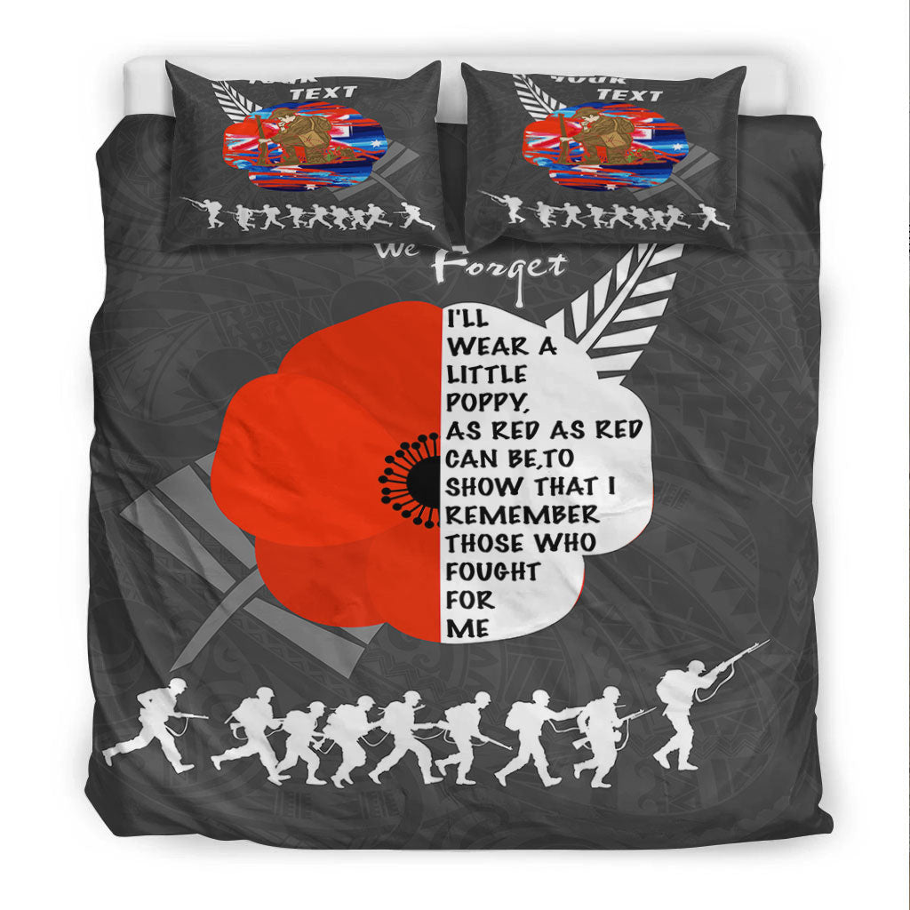 VibeHoodie Bedding Set - (Custom) New Zealand ANZAC Red Poopy Bedding Set LT10 - Vibe Hoodie Shop