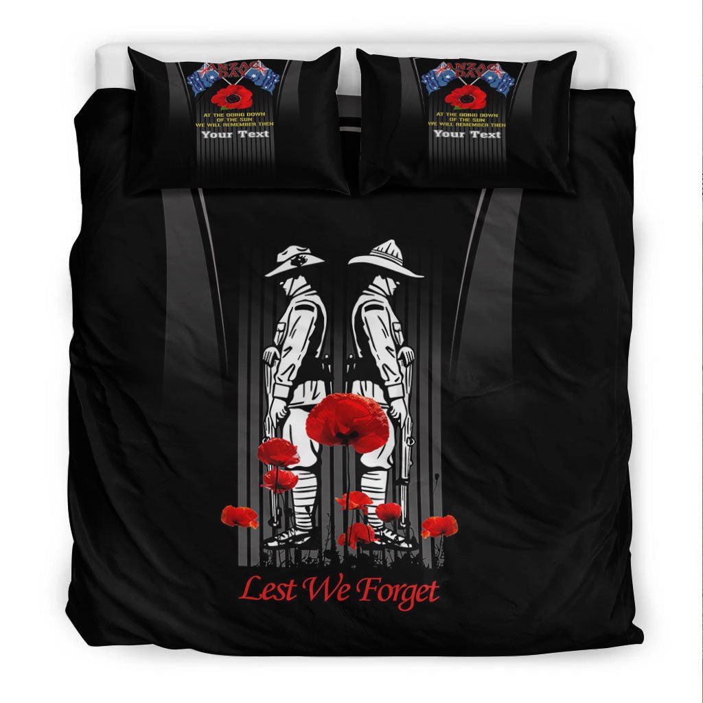 VibeHoodie Bedding Set - (Custom) ANZAC Remembrance Day Lest We Forget Bedding Set LT10 - Vibe Hoodie Shop
