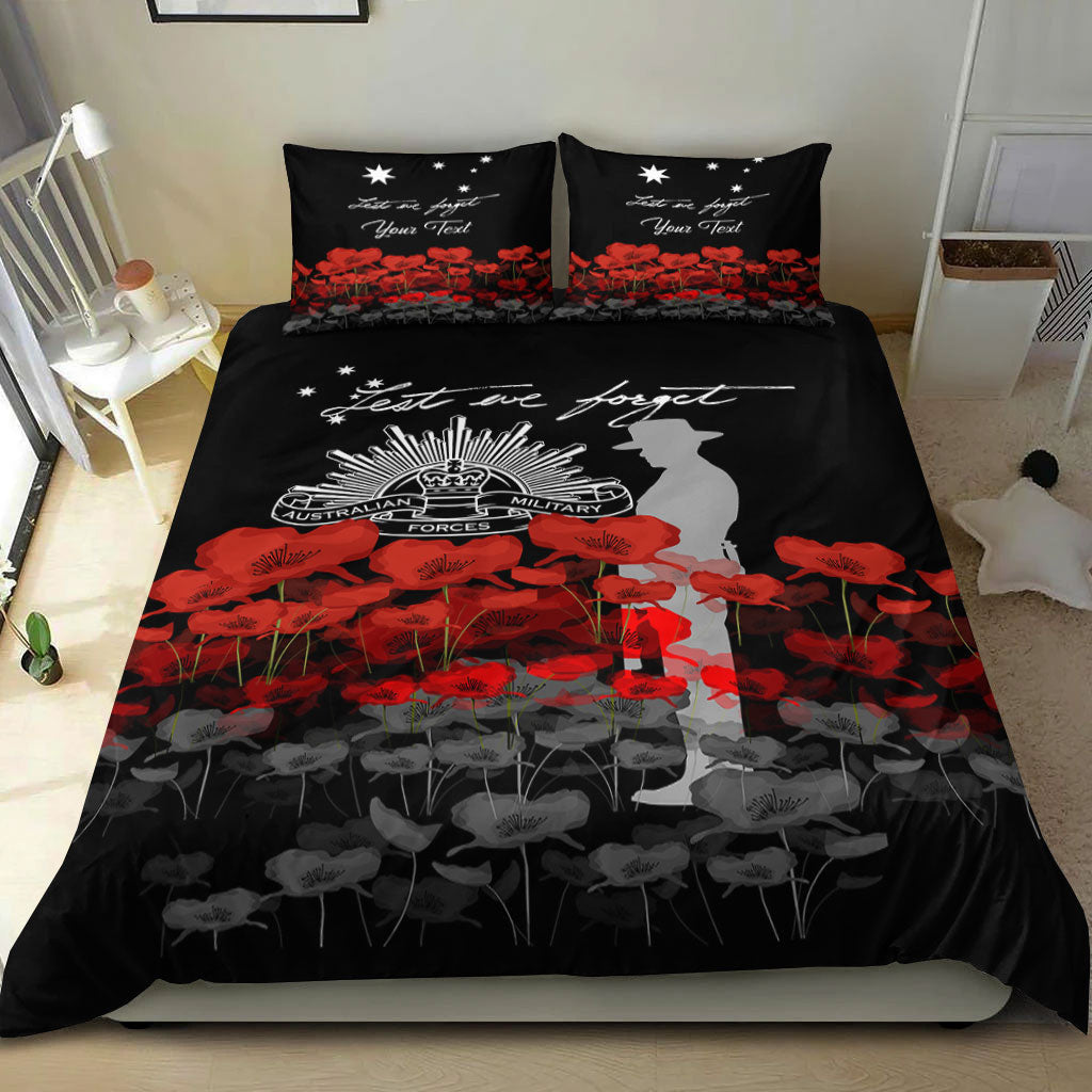 VibeHoodie Bedding Set - (Custom) Australian Military Forces ANZAC Day Lest We Forget Bedding Set LT10 - Vibe Hoodie Shop