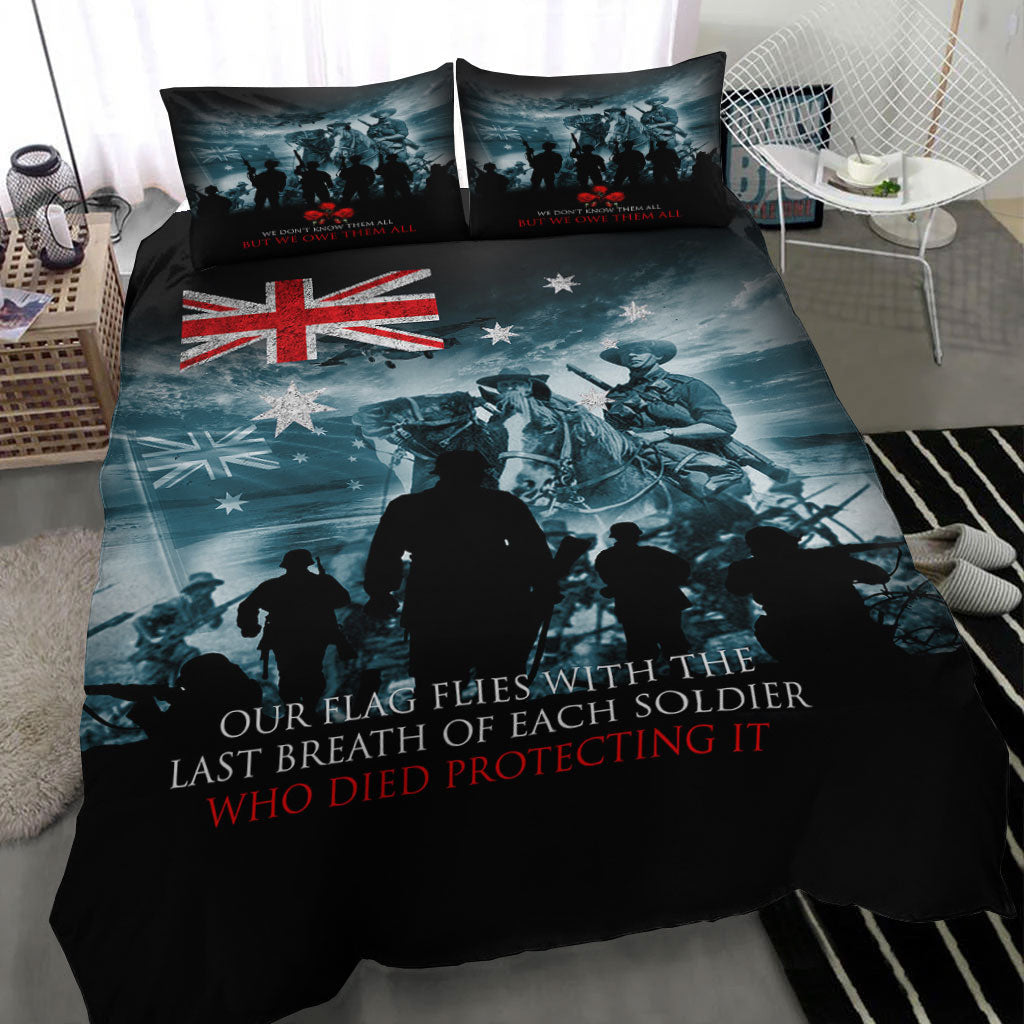 VibeHoodie Bedding Set - Australia ANZAC Day Soldier Remembrance Bedding Set LT10 - Vibe Hoodie Shop