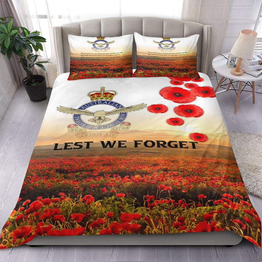 VibeHoodie Bedding Set - ANZAC Day Australian Air Force Bedding Set LT10 - Vibe Hoodie Shop