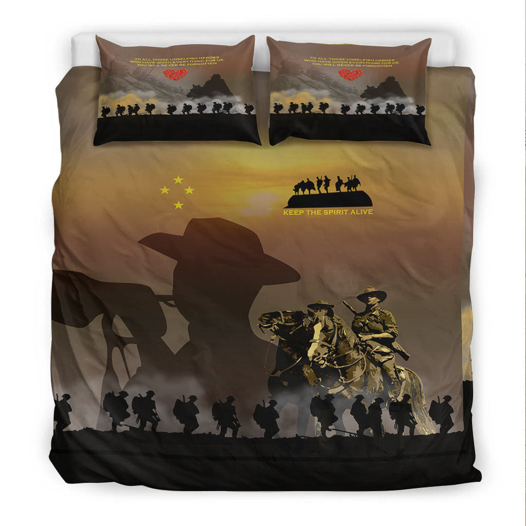 VibeHoodie Bedding Set - ANZAC Day Keep The Spirit Alive Bedding Set LT10 - Vibe Hoodie Shop