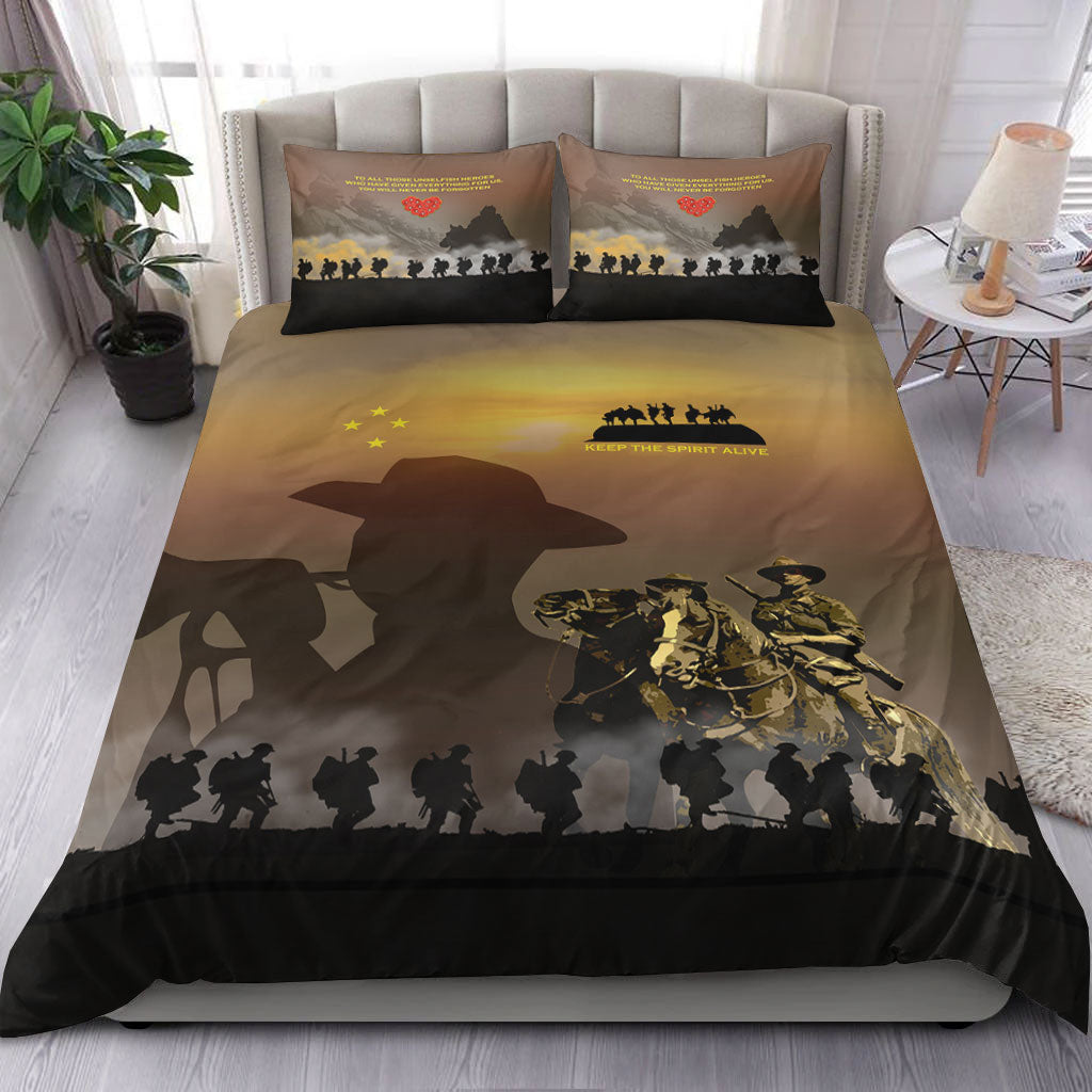 VibeHoodie Bedding Set - ANZAC Day Keep The Spirit Alive Bedding Set LT10 - Vibe Hoodie Shop