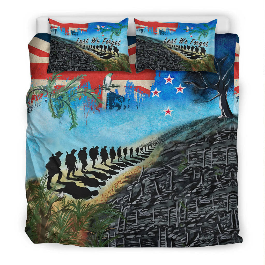 VibeHoodie Bedding Set - New Zealand ANZAC Day Lest We Forget Bedding Set LT10 - Vibe Hoodie Shop
