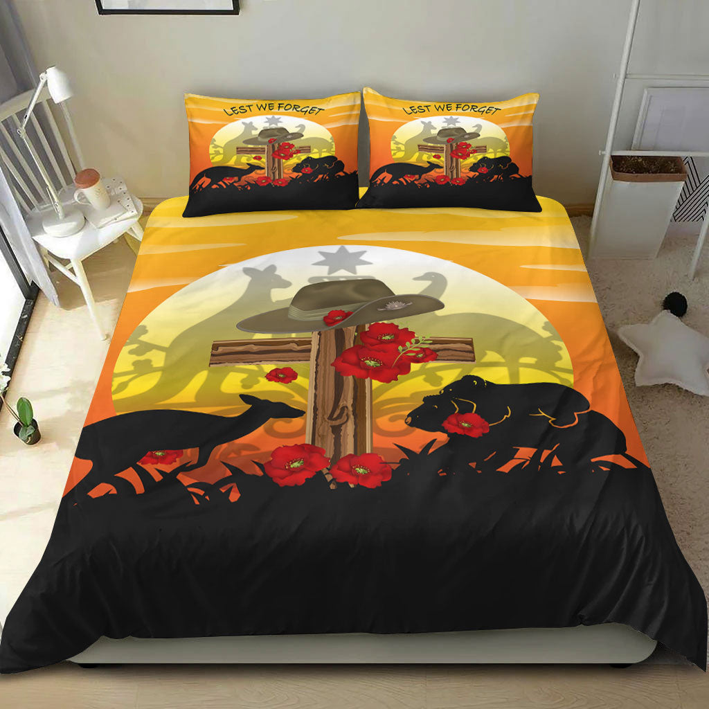 VibeHoodie Bedding Set - ANZAC Day Lest We Forget Animal Bedding Set LT10 - Vibe Hoodie Shop