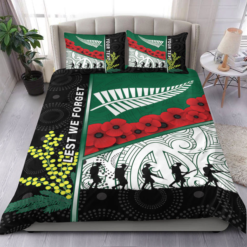 VibeHoodie Bedding Set - (Custom) Australia Indigenous and New Zealand Maori ANZAC Bedding Set LT10 - Vibe Hoodie Shop