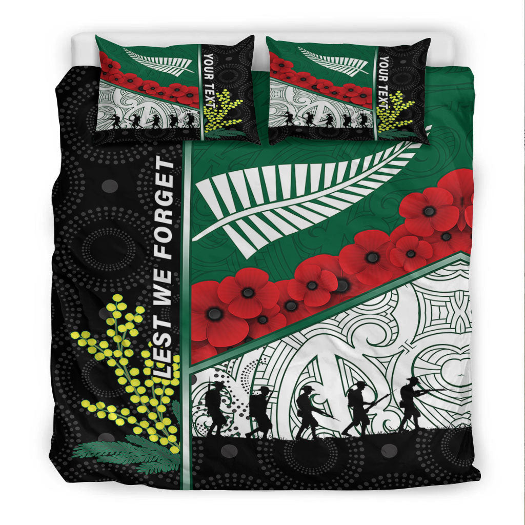 VibeHoodie Bedding Set - (Custom) Australia Indigenous and New Zealand Maori ANZAC Bedding Set LT10 - Vibe Hoodie Shop