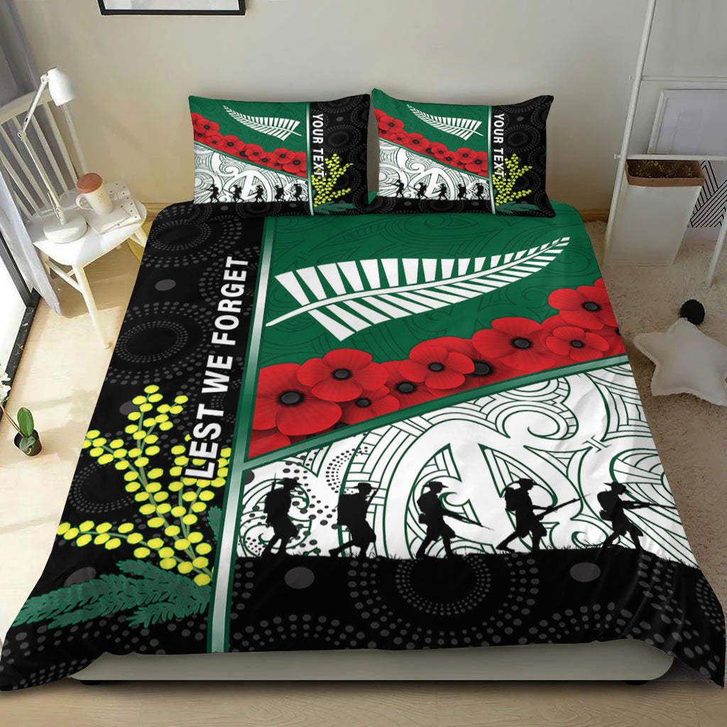 VibeHoodie Bedding Set - (Custom) Australia Indigenous and New Zealand Maori ANZAC Bedding Set LT10 - Vibe Hoodie Shop