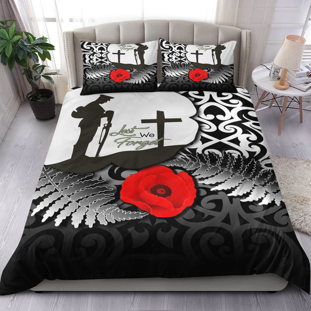 VibeHoodie Bedding Set - ANZAC Day Poppy Remembrance Bedding Set LT10 - Vibe Hoodie Shop