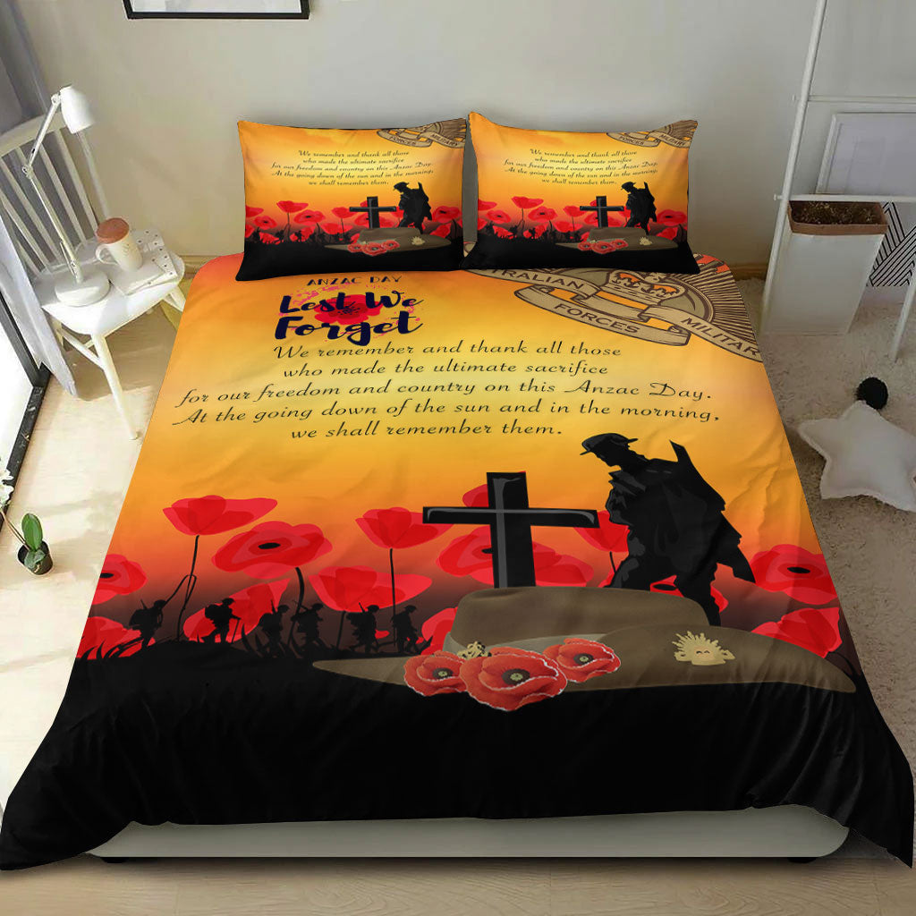VibeHoodie Bedding Set - ANZAC Day We Shall Remember Them Bedding Set LT10 - Vibe Hoodie Shop