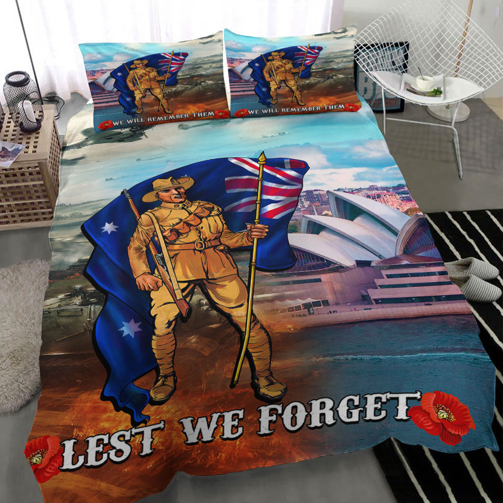 VibeHoodie Bedding Set - ANZAC Day Australia Peace Bedding Set LT10 - Vibe Hoodie Shop