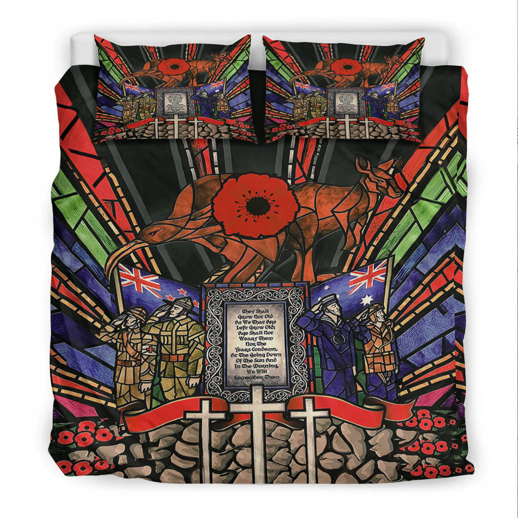 VibeHoodie Bedding Set - ANZAC Day Lest We Forget Australia and New Zealand Bedding Set LT10 - Vibe Hoodie Shop