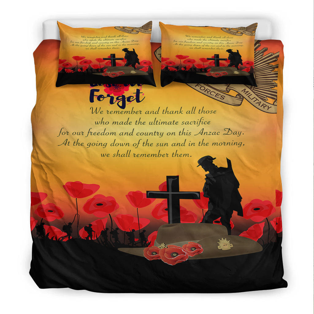 VibeHoodie Bedding Set - ANZAC Day We Shall Remember Them Bedding Set LT10 - Vibe Hoodie Shop