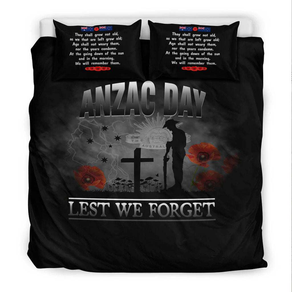 VibeHoodie Bedding Set - ANZAC Day Remember Australia and New Zealand Bedding Set LT10 - Vibe Hoodie Shop