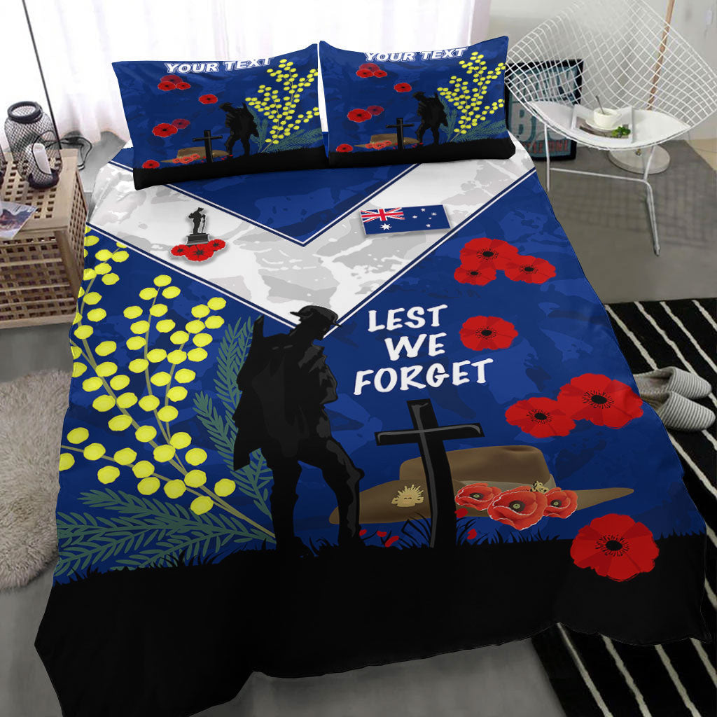 VibeHoodie Bedding Set - (Custom) Australia ANZAC Lest We Forget 2022 Bedding Set LT10 - Vibe Hoodie Shop