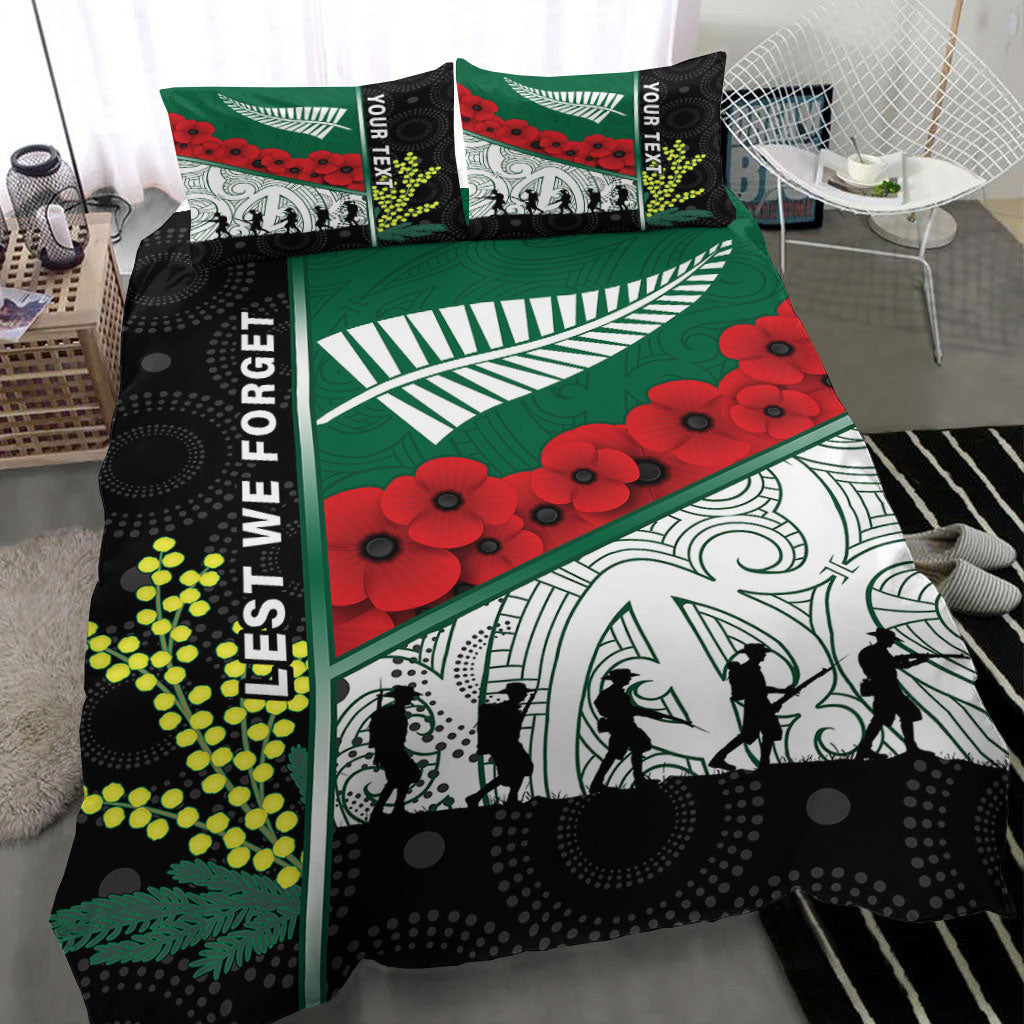 VibeHoodie Bedding Set - (Custom) Australia Indigenous and New Zealand Maori ANZAC Bedding Set LT10 - Vibe Hoodie Shop