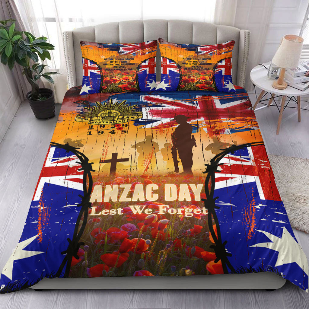VibeHoodie Bedding Set - ANZAC Day World War II Commemoration 39 - 45 Bedding Set LT10 - Vibe Hoodie Shop
