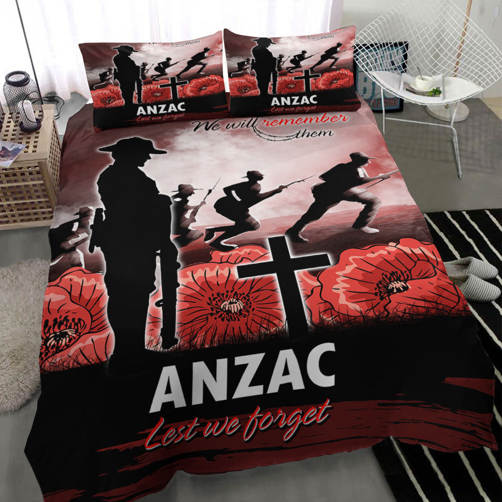 VibeHoodie Bedding Set - ANZAC Day We Will Remember Them Special Version Bedding Set LT10 - Vibe Hoodie Shop