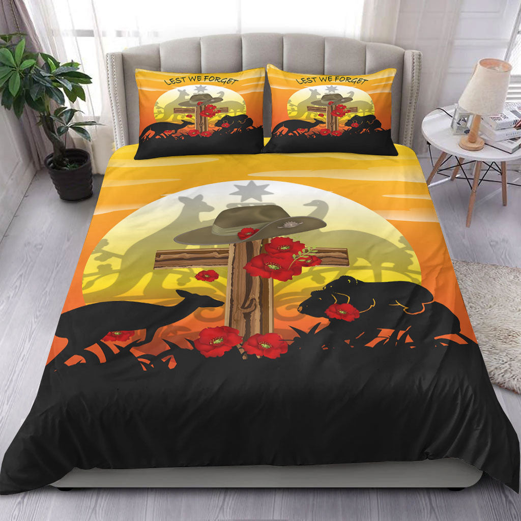 VibeHoodie Bedding Set - ANZAC Day Lest We Forget Animal Bedding Set LT10 - Vibe Hoodie Shop
