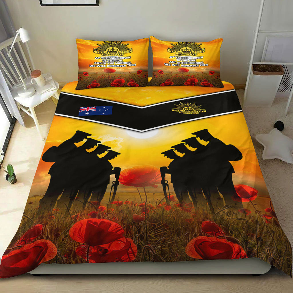 VibeHoodie Bedding Set - Australia Standing Guard ANZAC Day Bedding Set LT10 - Vibe Hoodie Shop