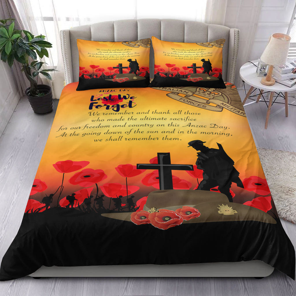 VibeHoodie Bedding Set - ANZAC Day We Shall Remember Them Bedding Set LT10 - Vibe Hoodie Shop