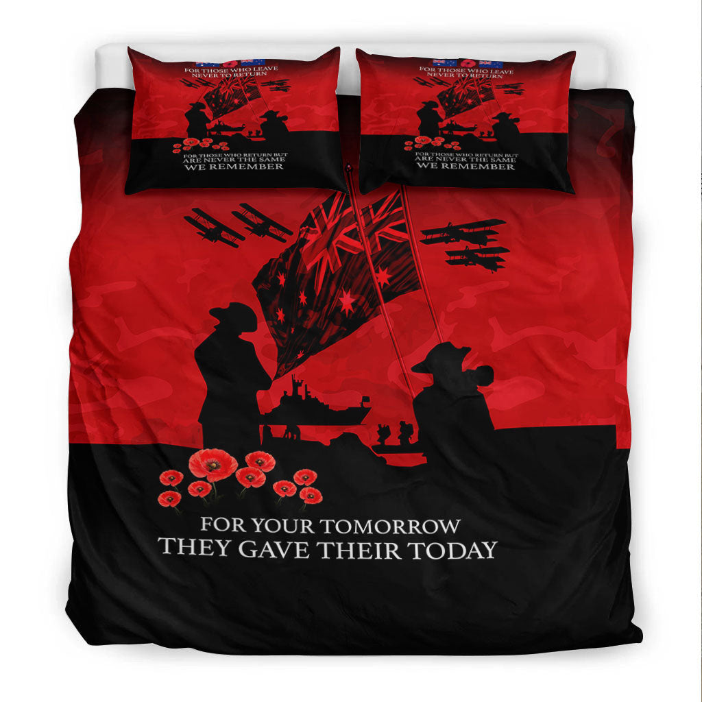 VibeHoodie Bedding Set - ANZAC Day For Those Who Leave Never To Ruturn Bedding Set LT10 - Vibe Hoodie Shop
