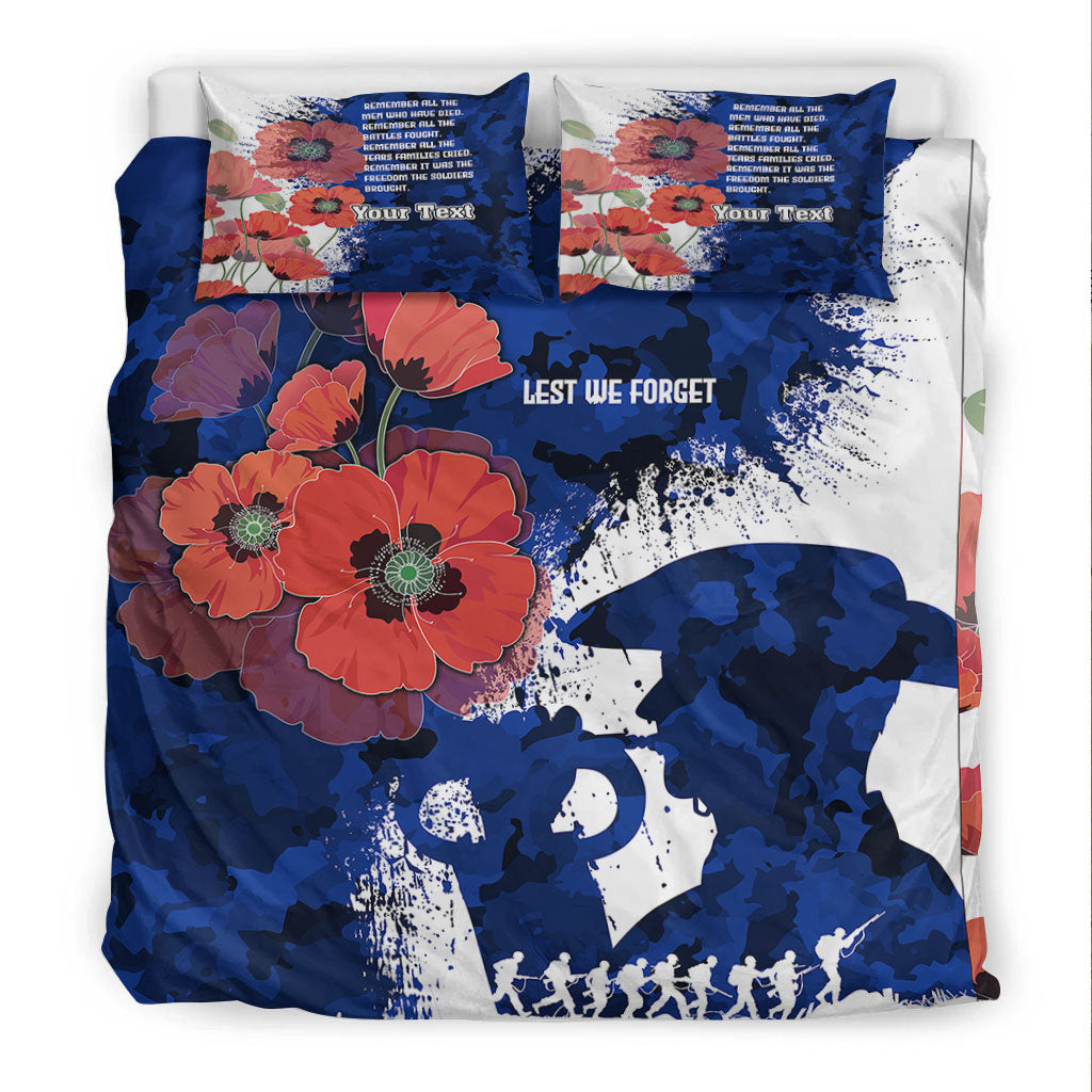 VibeHoodie Bedding Set - (Custom) ANZAC Day Silhouette Soldier Bedding Set LT10 - Vibe Hoodie Shop