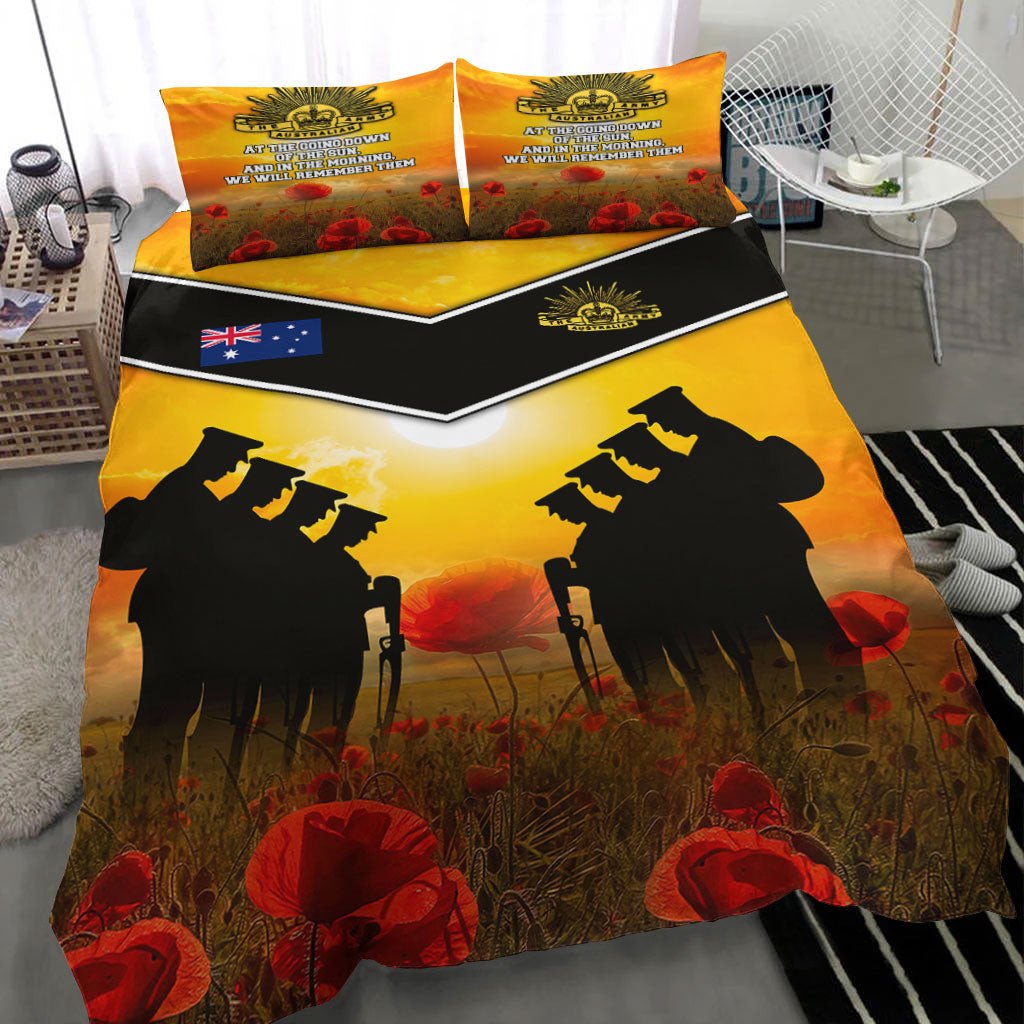 VibeHoodie Bedding Set - Australia Standing Guard ANZAC Day Bedding Set LT10 - Vibe Hoodie Shop