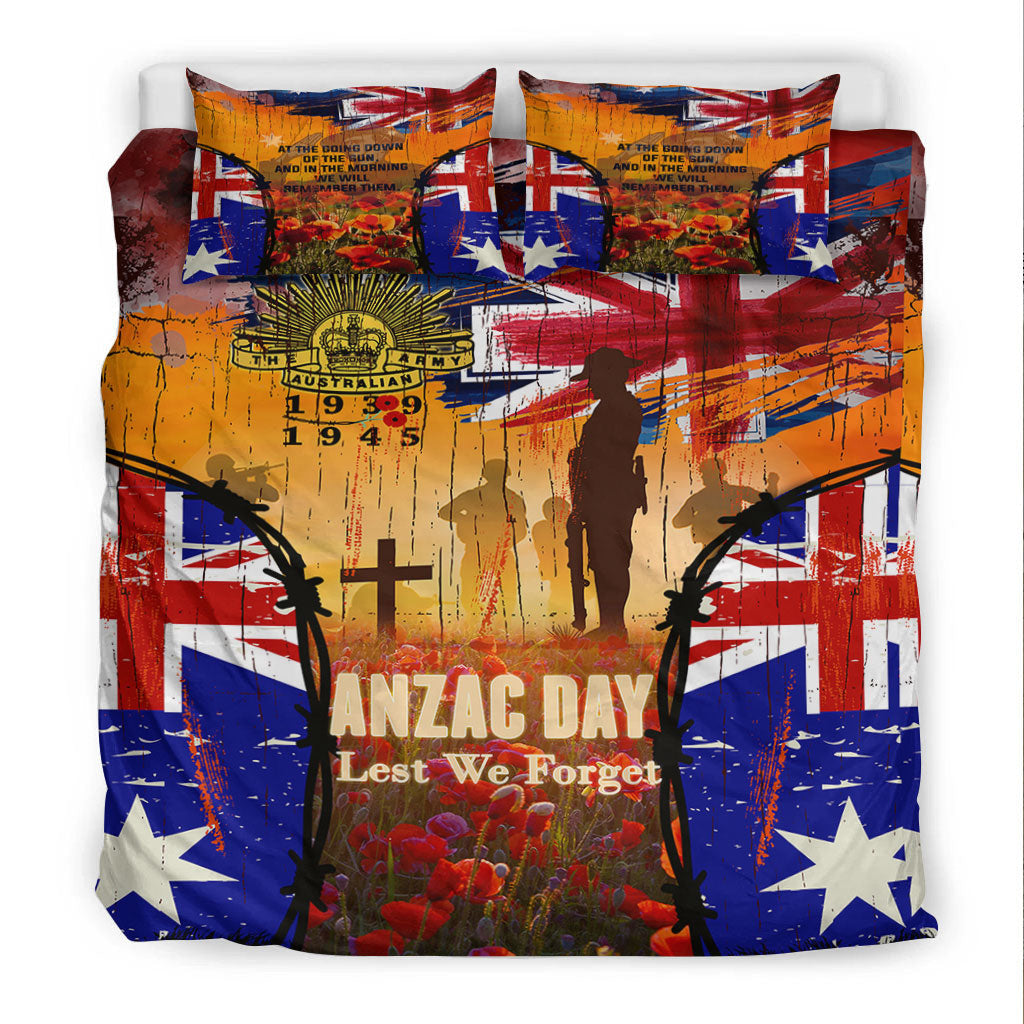 VibeHoodie Bedding Set - ANZAC Day World War II Commemoration 39 - 45 Bedding Set LT10 - Vibe Hoodie Shop
