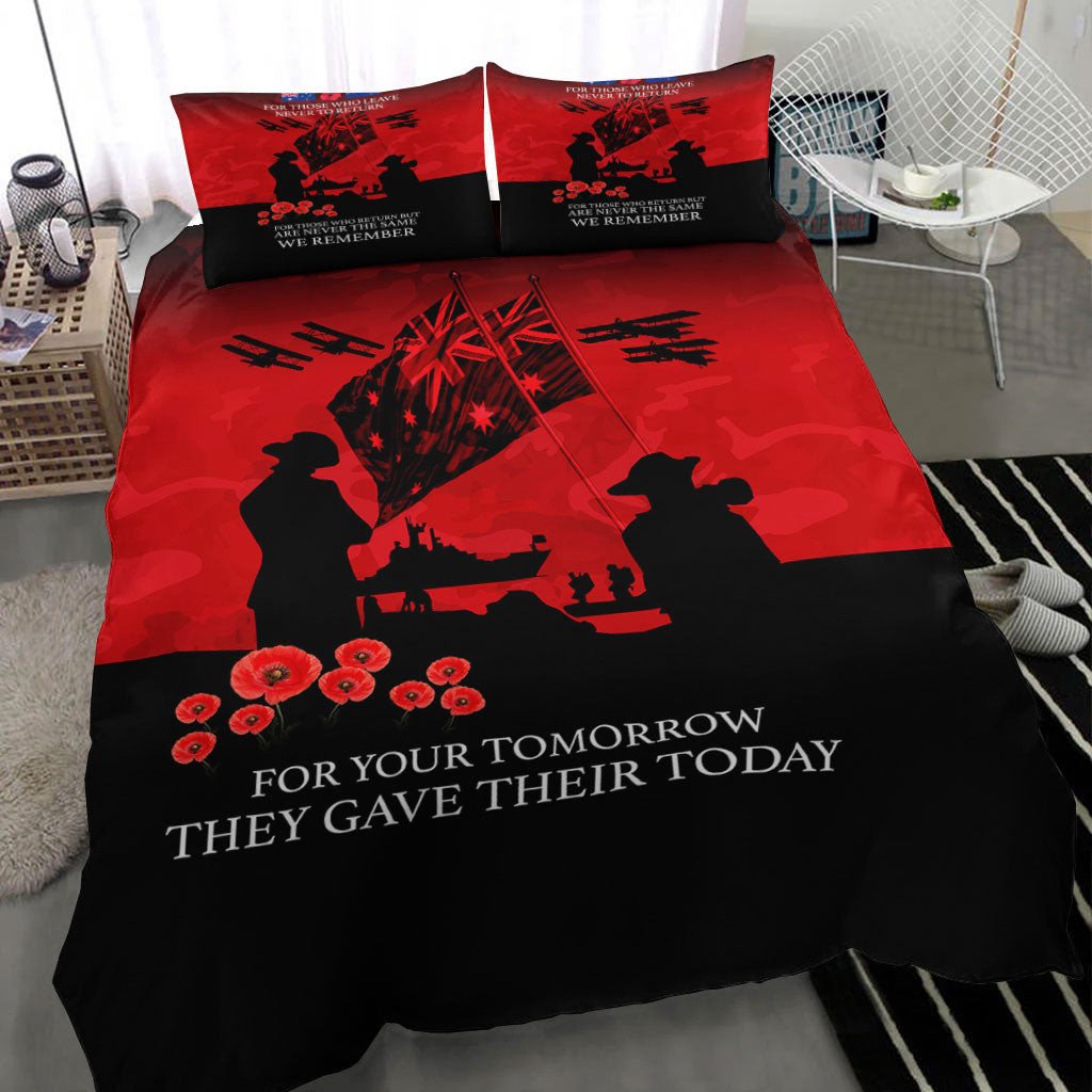 VibeHoodie Bedding Set - ANZAC Day For Those Who Leave Never To Ruturn Bedding Set LT10 - Vibe Hoodie Shop