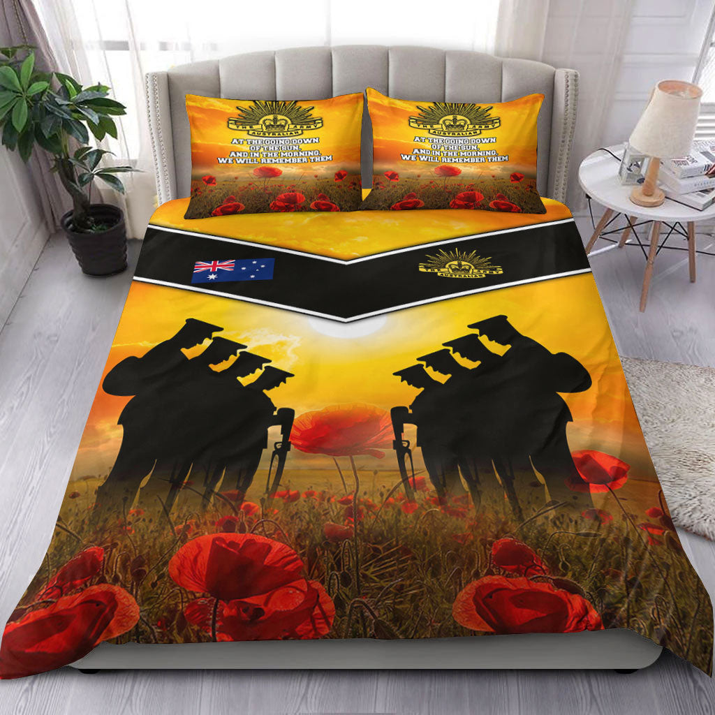 VibeHoodie Bedding Set - Australia Standing Guard ANZAC Day Bedding Set LT10 - Vibe Hoodie Shop