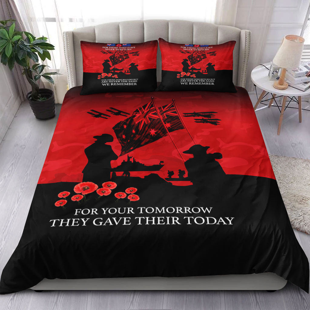 VibeHoodie Bedding Set - ANZAC Day For Those Who Leave Never To Ruturn Bedding Set LT10 - Vibe Hoodie Shop