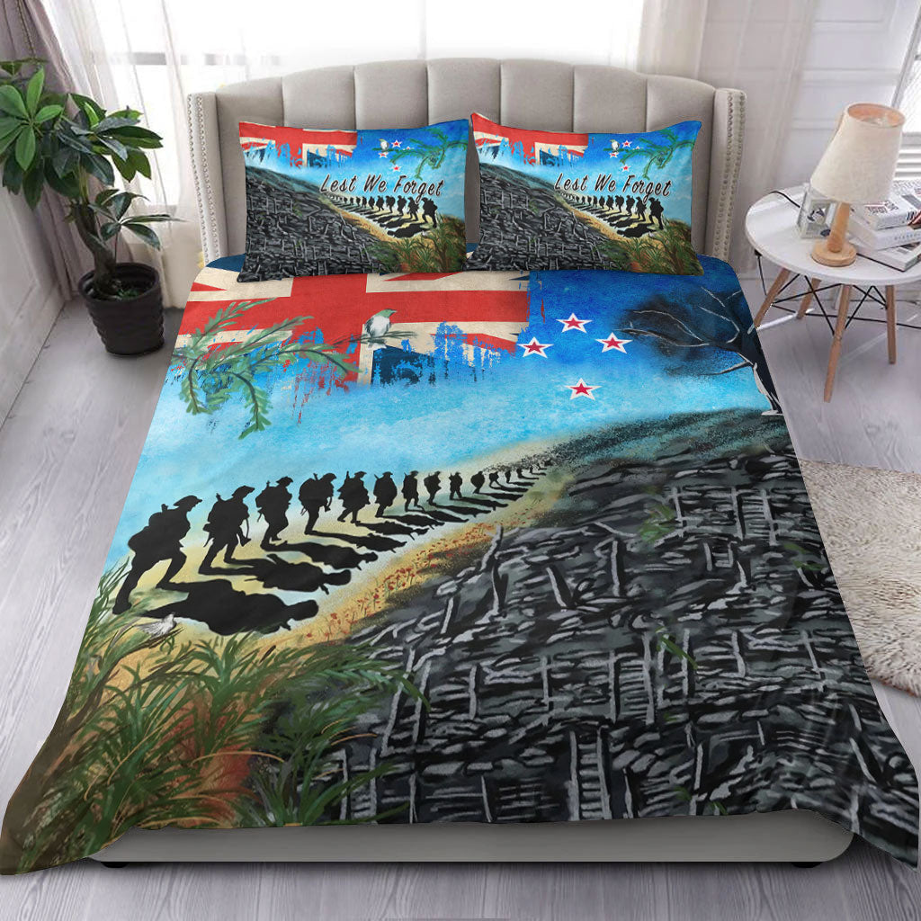 VibeHoodie Bedding Set - New Zealand ANZAC Day Lest We Forget Bedding Set LT10 - Vibe Hoodie Shop