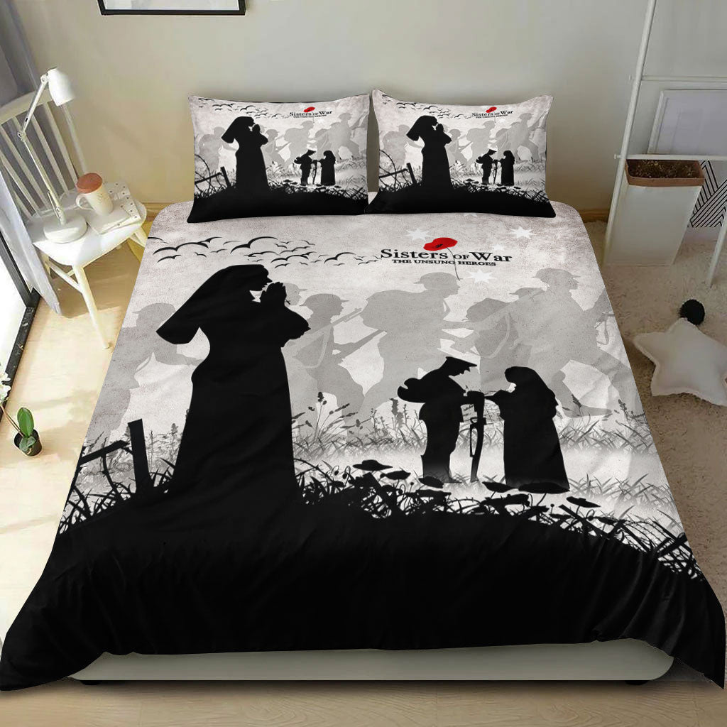 VibeHoodie Bedding Set - ANZAC Day Sisters of War The Unsung Heroes Bedding Set LT10 - Vibe Hoodie Shop