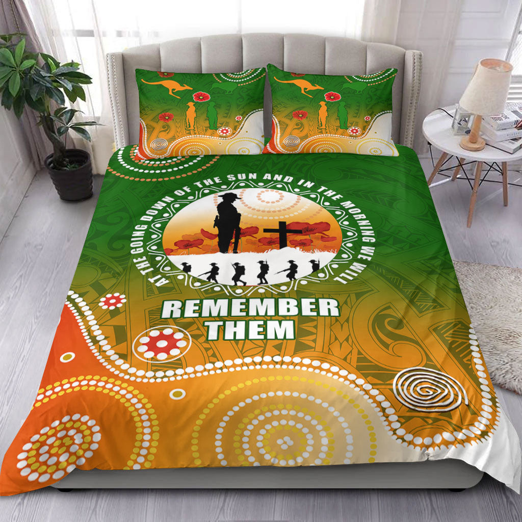 VibeHoodie Bedding Set - ANZAC New Zealand Maori - Australia Indigenous Bedding Set LT10 - Vibe Hoodie Shop