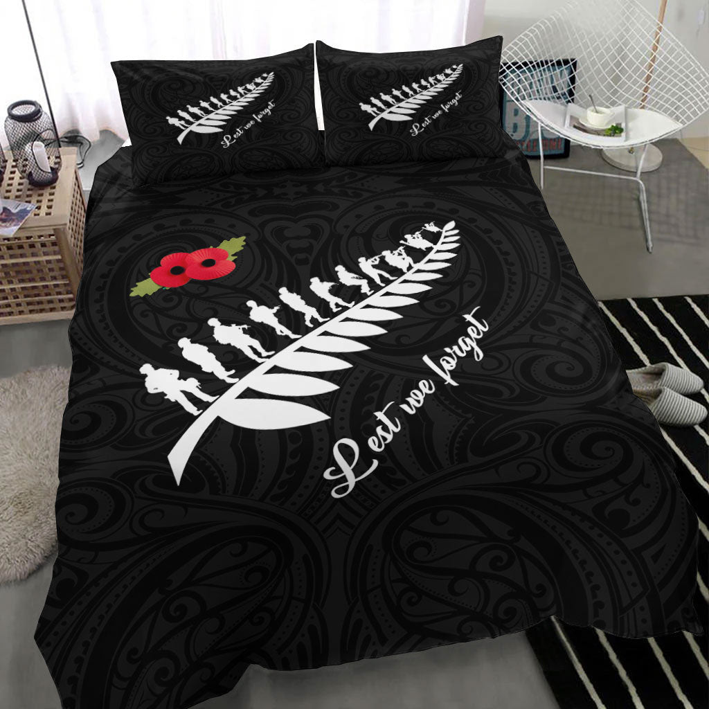 VibeHoodie Bedding Set - ANZAC Fern Lest We Forget Bedding Set LT10 - Vibe Hoodie Shop