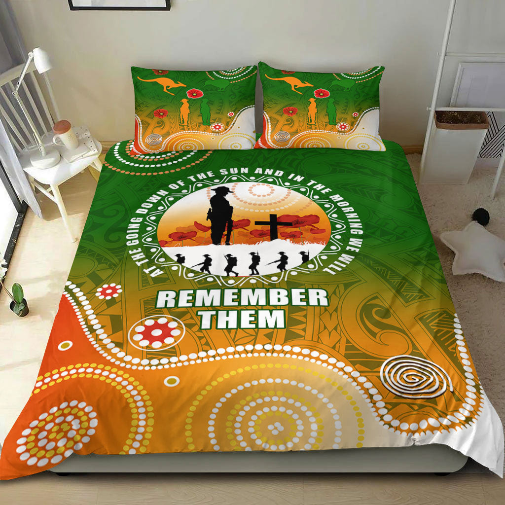 VibeHoodie Bedding Set - ANZAC New Zealand Maori - Australia Indigenous Bedding Set LT10 - Vibe Hoodie Shop