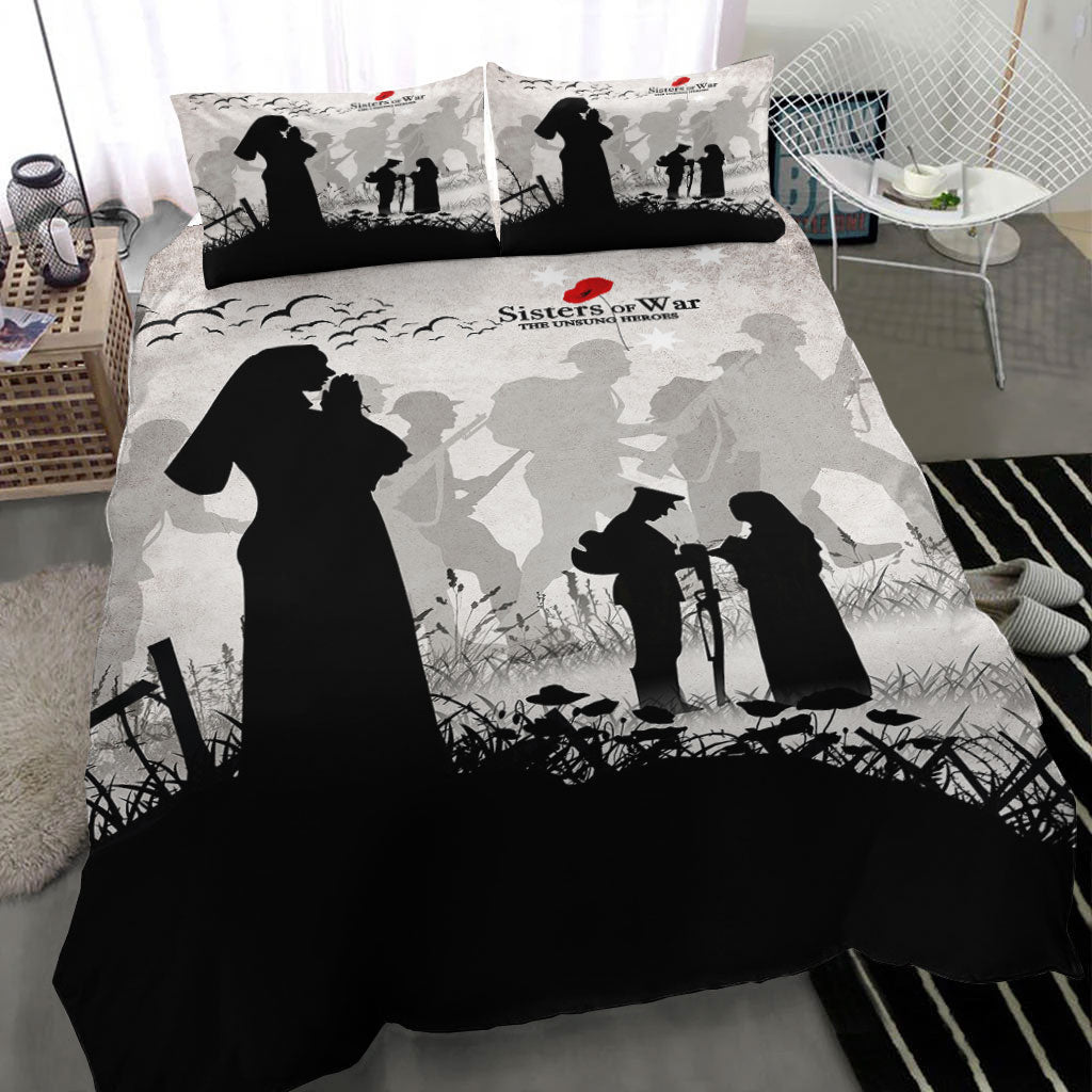 VibeHoodie Bedding Set - ANZAC Day Sisters of War The Unsung Heroes Bedding Set LT10 - Vibe Hoodie Shop