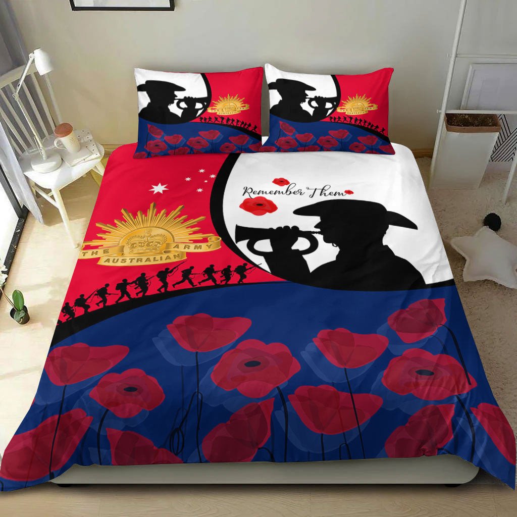 VibeHoodie Bedding Set - Australia ANZAC Day Soldier Blowing Trumpet Bedding Set LT10 - Vibe Hoodie Shop