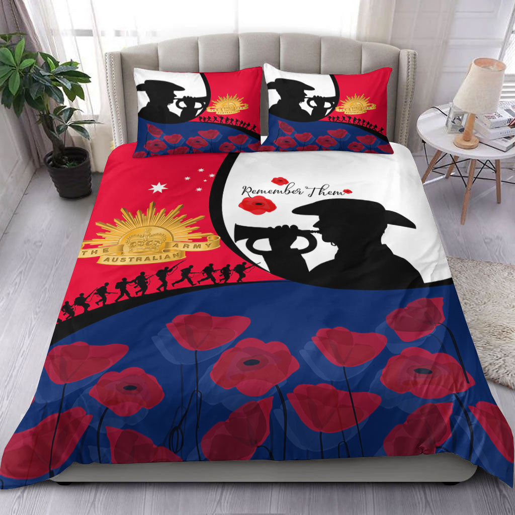 VibeHoodie Bedding Set - Australia ANZAC Day Soldier Blowing Trumpet Bedding Set LT10 - Vibe Hoodie Shop