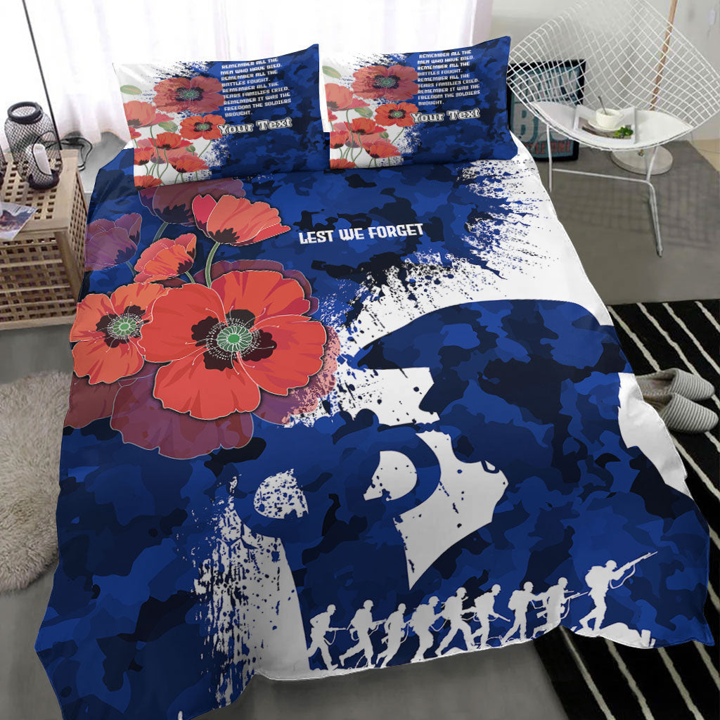 VibeHoodie Bedding Set - (Custom) ANZAC Day Silhouette Soldier Bedding Set LT10 - Vibe Hoodie Shop