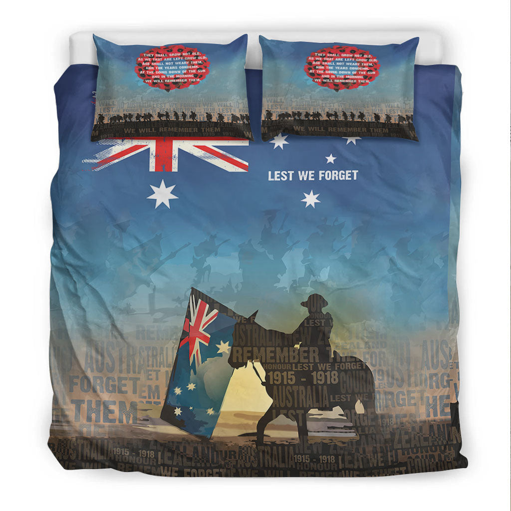 VibeHoodie Bedding Set - ANZAC Lest We Forget The Light Horse Bedding Set LT10 - Vibe Hoodie Shop