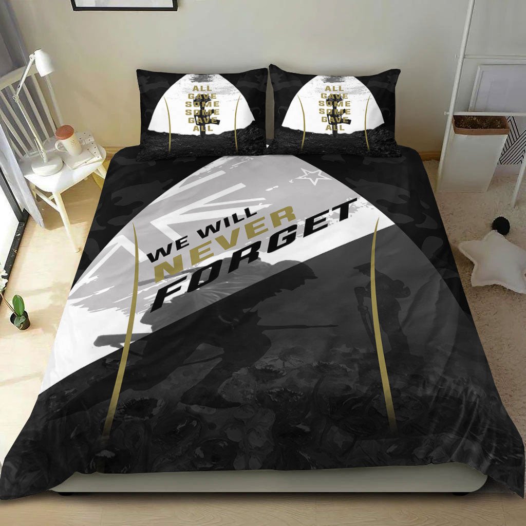 VibeHoodie Bedding Set - ANZAC Day We Will Never Forget Bedding Set LT10 - Vibe Hoodie Shop